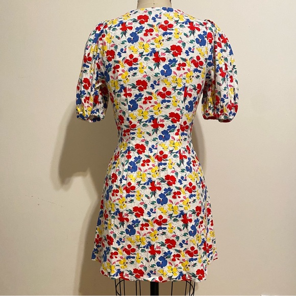 NWT! RIXO for Target floral short puff sleeve button up dress, size 2 - Picture 8 of 13